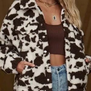 12th Tribe Cow Teddy Jacket